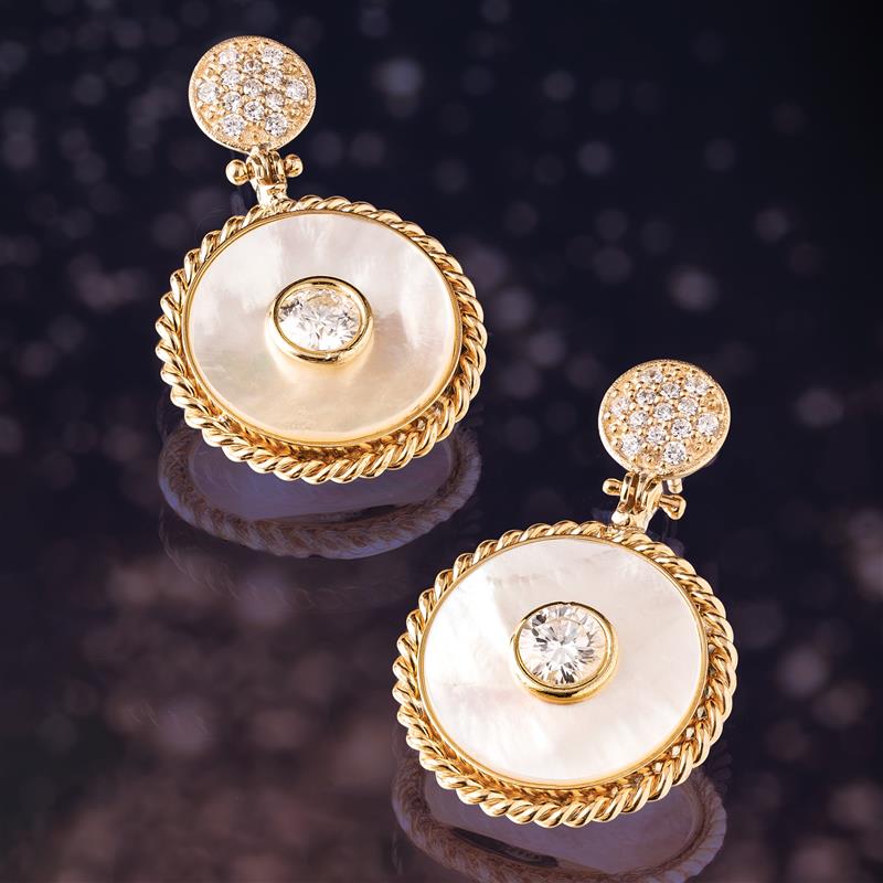 Moon & Stars Moissanite Earrings